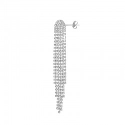Boucle D'Oreille en Laiton avec Cristaux 15 x 90 mm