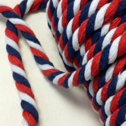 Cordón de Algodón Rayón Trenzado 6mm (~10mtr/rollo)