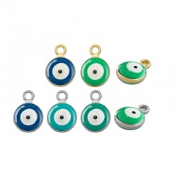 Charm in Metallo Zama Smaltato Occhio 6.5mm