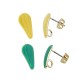 Enameled Steel Earring Teardrop 8x17mm
