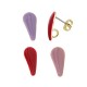 Enameled Steel Earring Teardrop 8x17mm