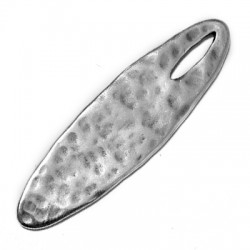 Ciondolo in Zama Ovale Martellato 51x14mm