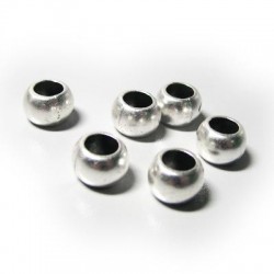 Zamak Bead Round 10x6.8mm Ø5.8mm