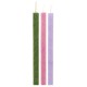 Vela Rectangular Cuadrada Aromática Rayada 22 x 290 mm