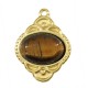 Colgante Rombo Étnico con Piedra de Acero Inoxidable 304 23,5 x 18 mm