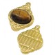 Colgante Rombo Étnico con Piedra de Acero Inoxidable 304 23,5 x 18 mm