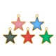 Colgante de Metal Zamak Estrella con Esmalte 21mm