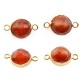 Connettore in Ottone 12mm con Agata Sfaccettata