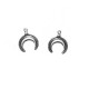 Colgante de Metal Zamak Doble Cuerno 15x14mm