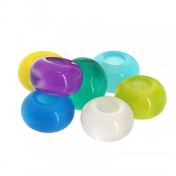 Resin Bead Washer Round with Cat's Eye Effect14x8mm Ø5mm