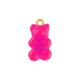 Resin Charm Bear Fuchsia 9x20mm