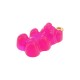 Resin Charm Bear Fuchsia 9x20mm