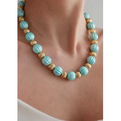 Acrylic Bead Round with Stripes 16mm Ø2.5mm