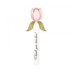 Wooden Bookmark Tulip  "Thank you Teacher" 70x186mm