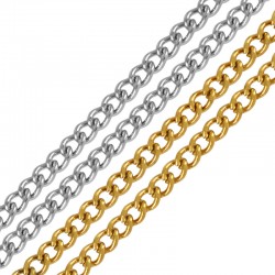 Chaîne maille 3x2,2mm (épaisseur 0,6mm)  en Acier Inoxydable 304
