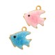 Enameled Stainless Steel 304 Charm Fish 10mm/3mm