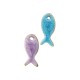 Colgante de Acero Inoxidable 304 Pez con Esmalte 4.7x11mm/3mm