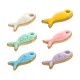 Enameled Stainless Steel 304 Charm Fish 4.7x11mm/3mm