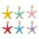 Charm Étoile de Mer en Acier Inoxydable 304 Émaillé 11 x 13 mm/1,6 mm