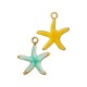 Charm Étoile de Mer en Acier Inoxydable 304 Émaillé 11 x 13 mm/1,6 mm