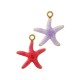 Colgante de Acero Inoxidable 304 Estrella de Mar con Esmalte 11x13mm/1.6mm