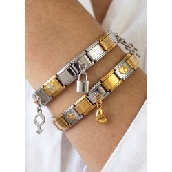 Pièce en Acier Inoxydable 304 pour Bracelet avec Cœur 9 x 10 mm