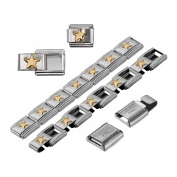Pièce en Acier Inoxydable 304 pour Bracelet avec Étoile 9 x 10 mm