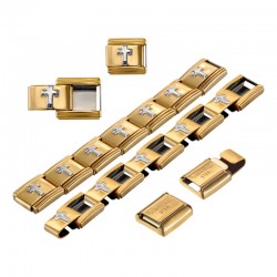 Stainless Steel 304 Part for Bracelet with Cross 9x10mm