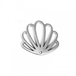 Zamak Charm Clam 22x19mm Ø1.8mm