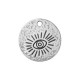 Zamak Charm Disc with Evil Eye 20mm