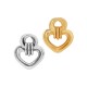 Brass Pendant Heart 25x30mm Ø5mm