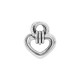 Pendentif en laiton en forme de cœur 25 x 30 mm Ø 5 mm