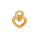 Ciondolo in Ottone a Forma di Cuore 25x30 mm Ø 5 mm