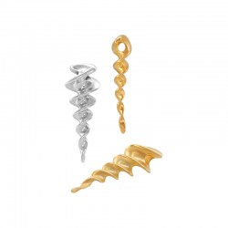 Pendentif en laiton en forme d'hélice 10 x 29 mm Ø 1.6 mm