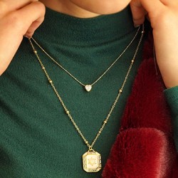 Cœur coulissant en laiton avec zircon 7 mm