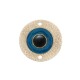 Enameled Ceramic Pendant Round with Evil Eye 53mm