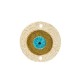 Enameled Ceramic Pendant Round with Evil Eye 53mm