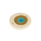 Enameled Ceramic Pendant Round with Evil Eye 53mm