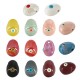 Enameled Ceramic Oval Eye ~19x26mm Ø~2.5mm