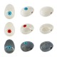 Ciondolo in Ceramica Ovale con Occhio (~19x26mm) (Ø~2.5mm)