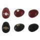Ciondolo in Ceramica Ovale con Occhio (~19x26mm) (Ø~2.5mm)