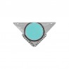 999° Silver Antique Plated/ 5µm/ Howlite Turquoise