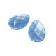 Cabochon en Résine à dos plat en Forme de Goutte Pailleté 10 x 14 mm
