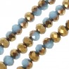 Bleu clair opaque/plaqué or