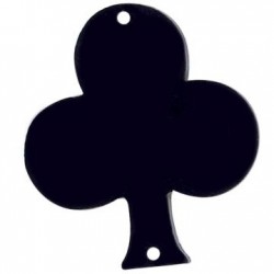 Plexi Acrylic Pendant Club 34x39mm