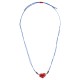 Collar con corazon de ceramica