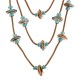 Collier à Plusieurs Rangs avec Cordon Torsadé et Disque en Céramique Veraman