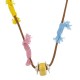 Necklace with Yellow Ceramic Rondelle & Artistic Weave