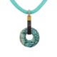 Classic Donut Necklace with Green Ceramic Disk & Climb Cord