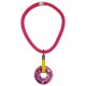 Collier Classique Donut avec Disque Fuchsia et Cordon Climb